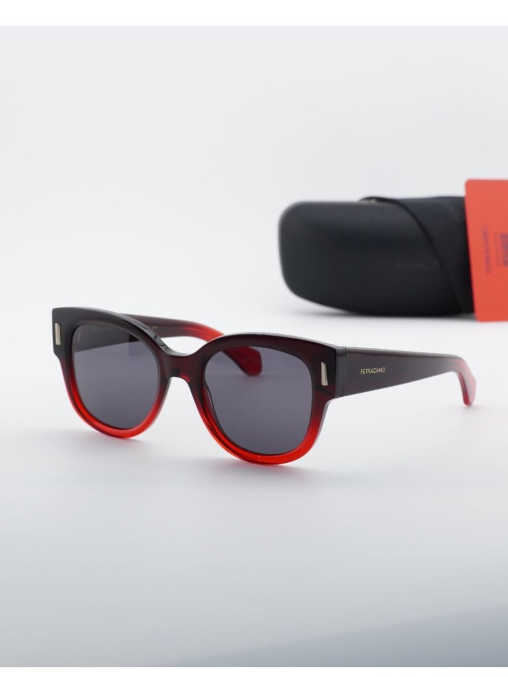 Salvatore Ferragamo SF2007S 615 Butterfly Sunglasses - Red / Grey